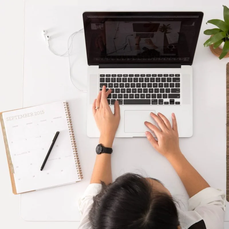 person using MacBook Pro