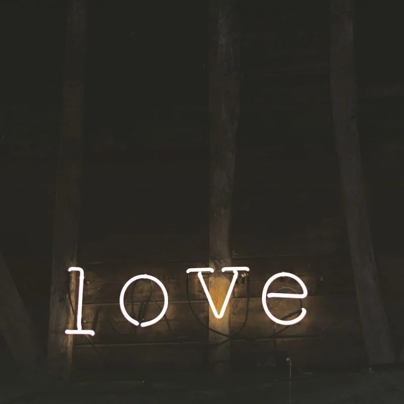 love neon signage