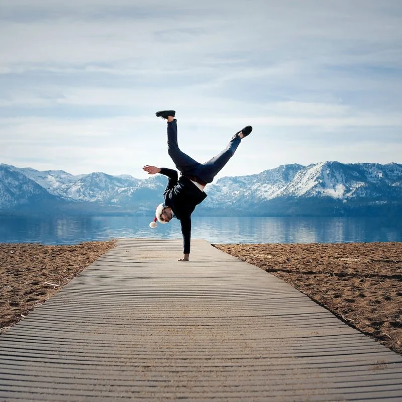 person doing one stand