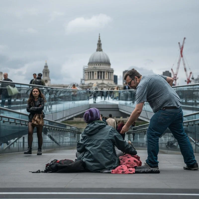 person sitting on floor near people